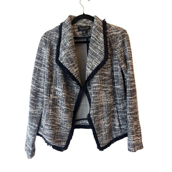 Rachel Zoe Tweed Open Jacket with fringe sz S - Picture 1 of 6
